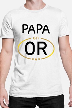 papa en or - Tshirt Homme-BLANC