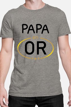 papa en or - Tshirt Homme-BLANC