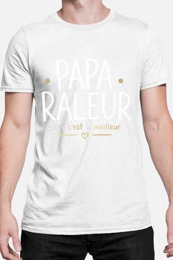 papa raleur BLANC-kamel-khedimallah - Tshirt Homme-MARINE