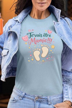 etre mamie Pied BB - Tshirt Femme - FC-VERT CLAIR