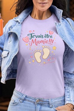 etre mamie Pied BB - Tshirt Femme - FC-VERT CLAIR
