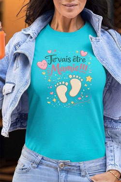 etre mamie Pied BB - Tshirt Femme - FC-VERT CLAIR