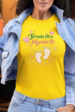 etre mamie Pied BB - Tshirt Femme - FC-VERT CLAIR