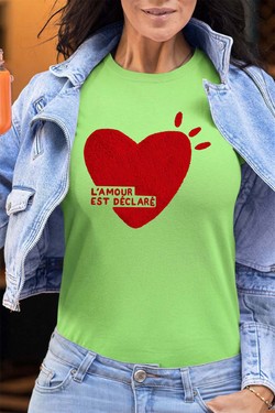 lamour declare - Tshirt Femme - FC-JAUNE