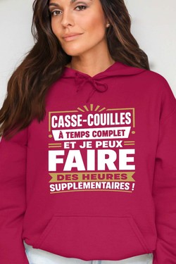 casse hrs supp - Sweat Capuche Femme-BORDEAUX