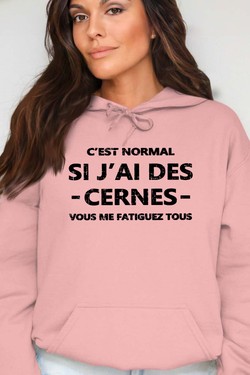 Cerne Fatiguez - Sweat Capuche Femme-ROSE