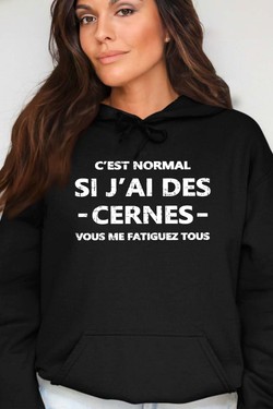 Cerne Fatiguez - Sweat Capuche Femme-ROSE