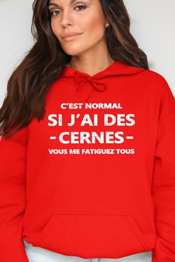 Cerne Fatiguez - Sweat Capuche Femme-ROSE