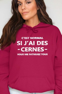 Cerne Fatiguez - Sweat Capuche Femme-ROSE