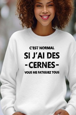 Cerne Fatiguez - Sweat Col Rond Femme-NOIR