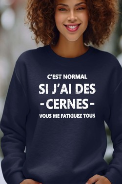 Cerne Fatiguez - Sweat Col Rond Femme-NOIR