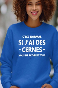 Cerne Fatiguez - Sweat Col Rond Femme-NOIR