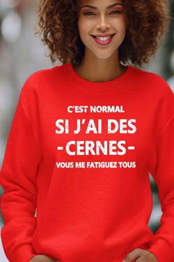 Cerne Fatiguez - Sweat Col Rond Femme-NOIR