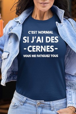 Cerne Fatiguez - Tshirt Femme-BLEU ROI