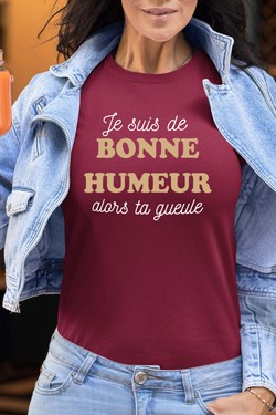 je suis de bonne humeur - Tshirt Femme-ROSE