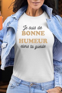 je suis de bonne humeur - Tshirt Femme-ROSE
