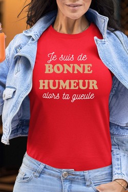 je suis de bonne humeur - Tshirt Femme-ROSE