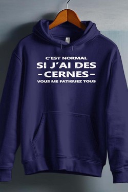 Cerne Fatiguez - Sweat capuche Homme-NOIR