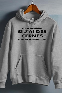 Cerne Fatiguez - Sweat capuche Homme-NOIR