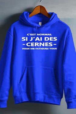 Cerne Fatiguez - Sweat capuche Homme-NOIR