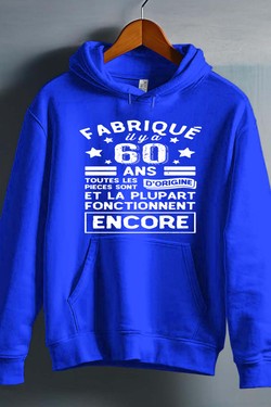 fabriqué 60 ans - Sweat capuche Homme-ROUGE