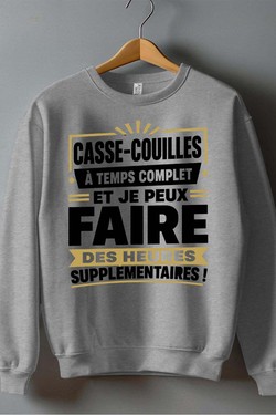 casse hrs supp - Sweat Col Rond Homme-NOIR