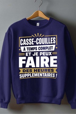 casse hrs supp - Sweat Col Rond Homme-NOIR