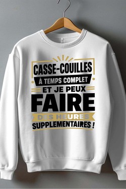 casse hrs supp - Sweat Col Rond Homme-NOIR