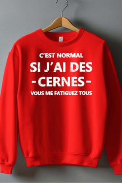 Cerne Fatiguez - Sweat Col Rond Homme-BLANC