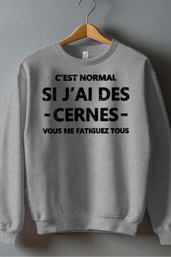 Cerne Fatiguez - Sweat Col Rond Homme-BLANC