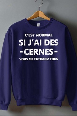 Cerne Fatiguez - Sweat Col Rond Homme-BLANC