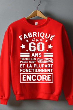 fabriqué 60 ans - Sweat Col Rond Homme-NOIR