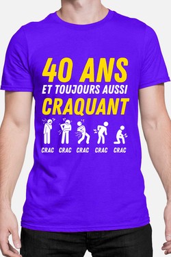 40ANS craquant - Tshirt Homme-ROUGE