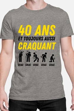 40ANS craquant - Tshirt Homme-ROUGE