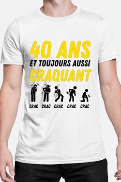 40ANS craquant - Tshirt Homme-ROUGE