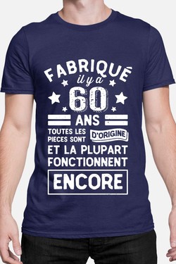fabriqué 60 ans - Tshirt Homme-BLEU ROI