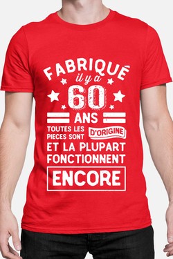 fabriqué 60 ans - Tshirt Homme-BLEU ROI