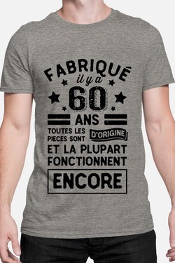 fabriqué 60 ans - Tshirt Homme-BLEU ROI