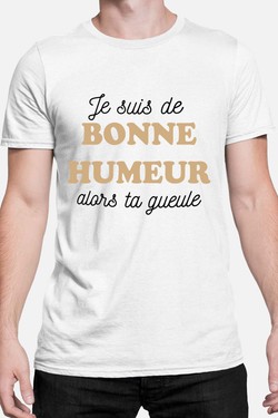 je suis de bonne humeur - Tshirt Homme-ROUGE