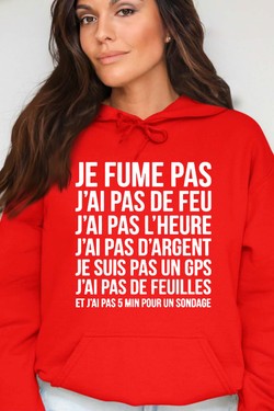 fume pas de feu - Sweat Capuche Femme-MARINE