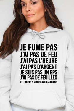 fume pas de feu - Sweat Capuche Femme-MARINE
