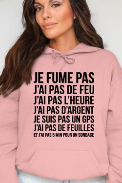 fume pas de feu - Sweat Capuche Femme-MARINE