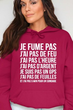 fume pas de feu - Sweat Capuche Femme-MARINE