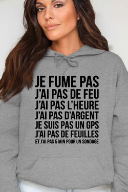 fume pas de feu - Sweat Capuche Femme-MARINE