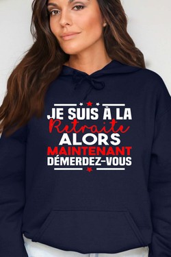 Retraite Démerdez - Sweat Capuche Femme-BLANC
