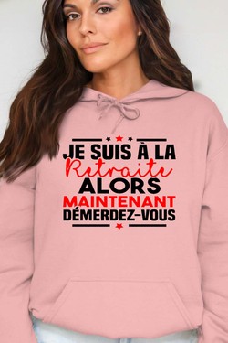 Retraite Démerdez - Sweat Capuche Femme-BLANC