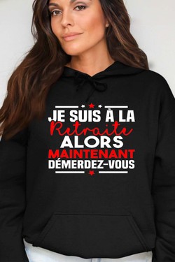 Retraite Démerdez - Sweat Capuche Femme-BLANC