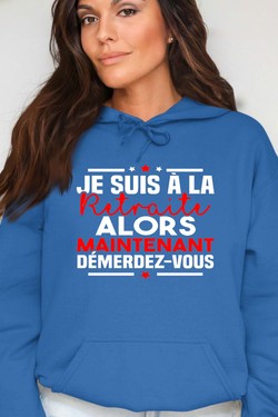 Retraite Démerdez - Sweat Capuche Femme-BLANC