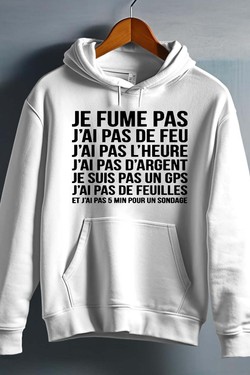 fume pas de feu - Sweat capuche Homme-GRIS
