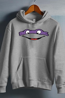 ninja turtles violet - Sweat capuche Homme-BLANC